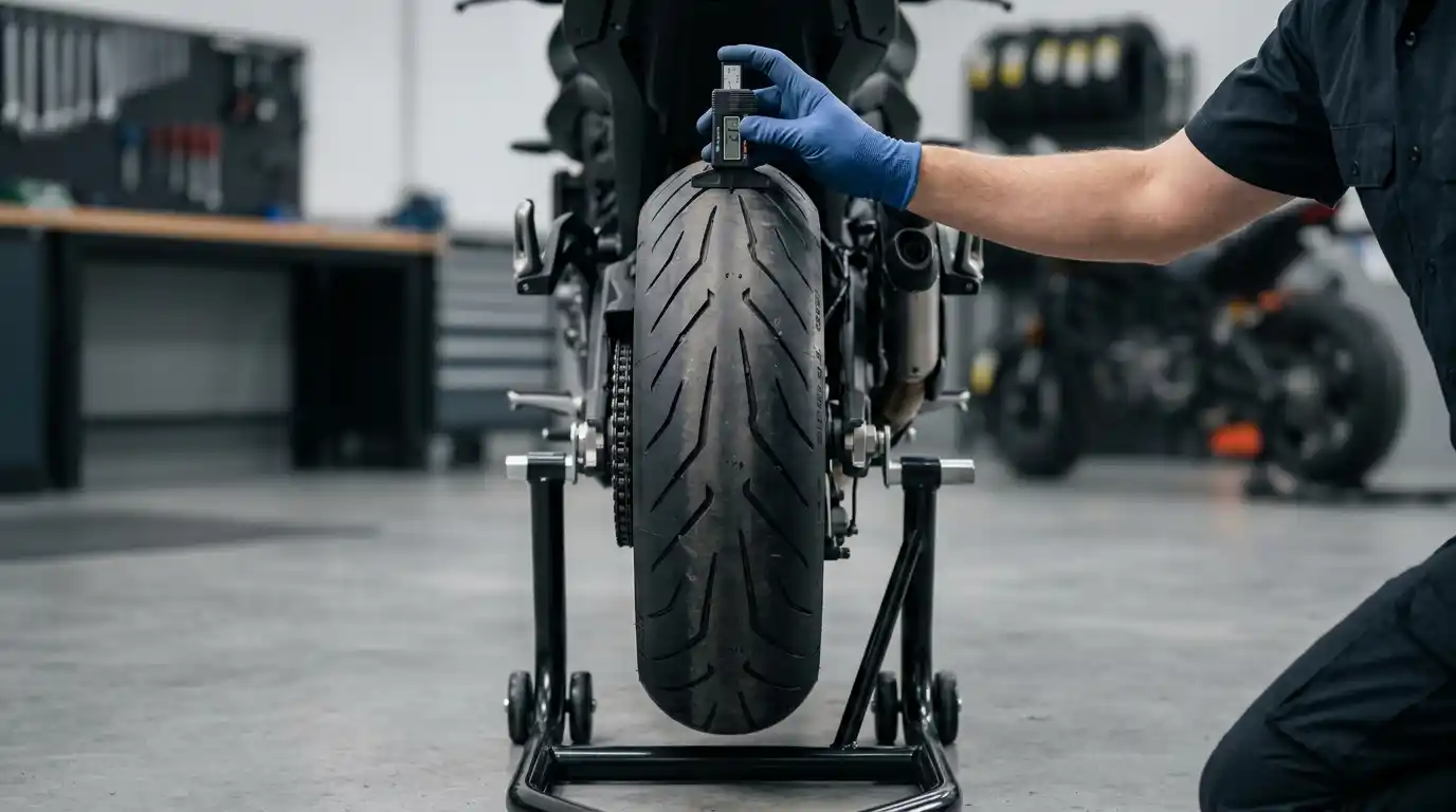 how much tread should a bike tyre have