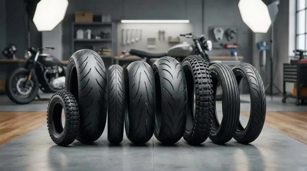 why are bike tyres different sizes