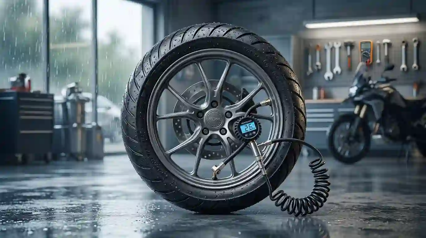 bike tyre pressure for wet roads