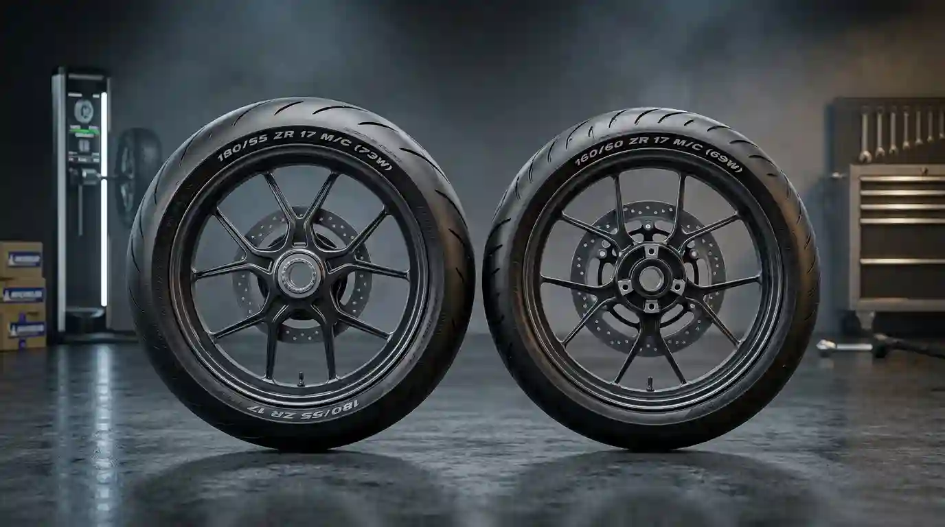 can I put a different size tyre on my bike