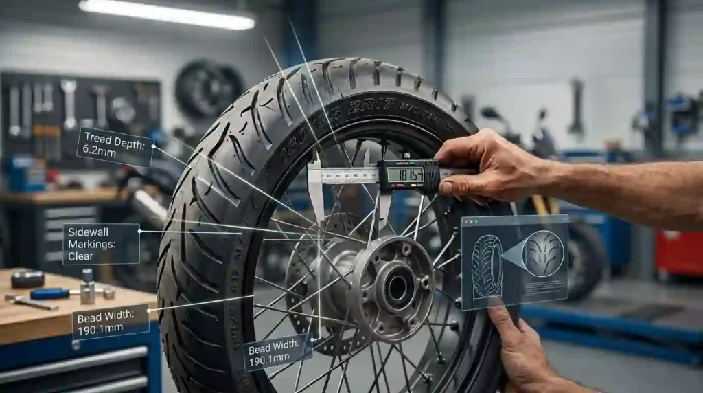 how to measure a bike tyre