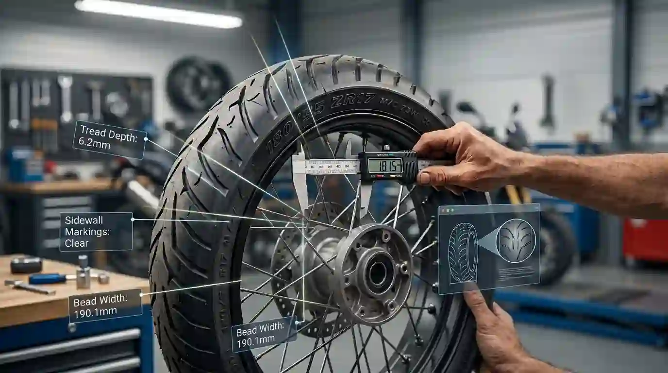 how to measure a bike tyre