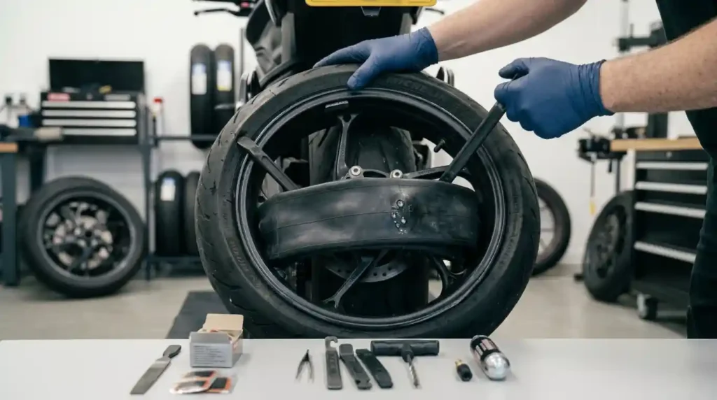 how to remove a bike tyre without damaging the tube