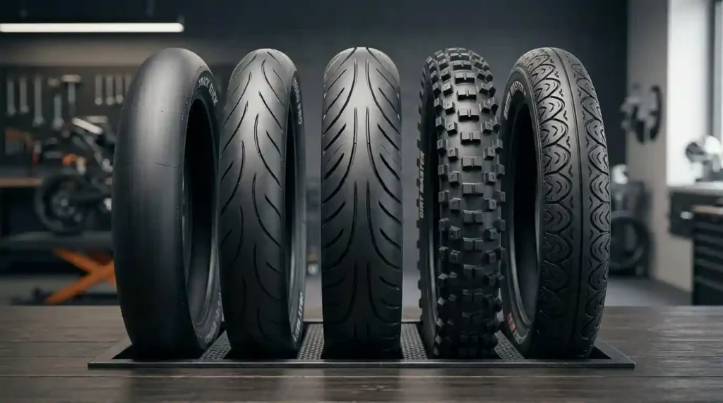 why do bike tyres have different tread patterns