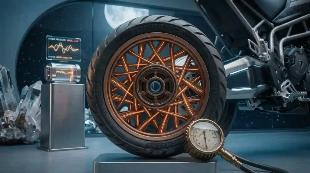 why does bike tyre pressure drop overnight